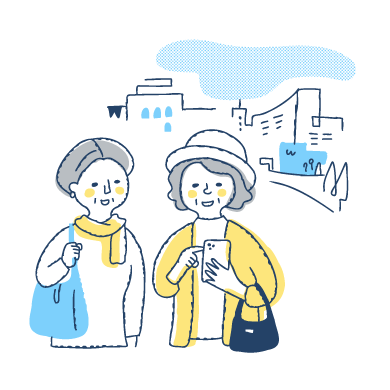 デジタルスタンプラリー参加イラスト