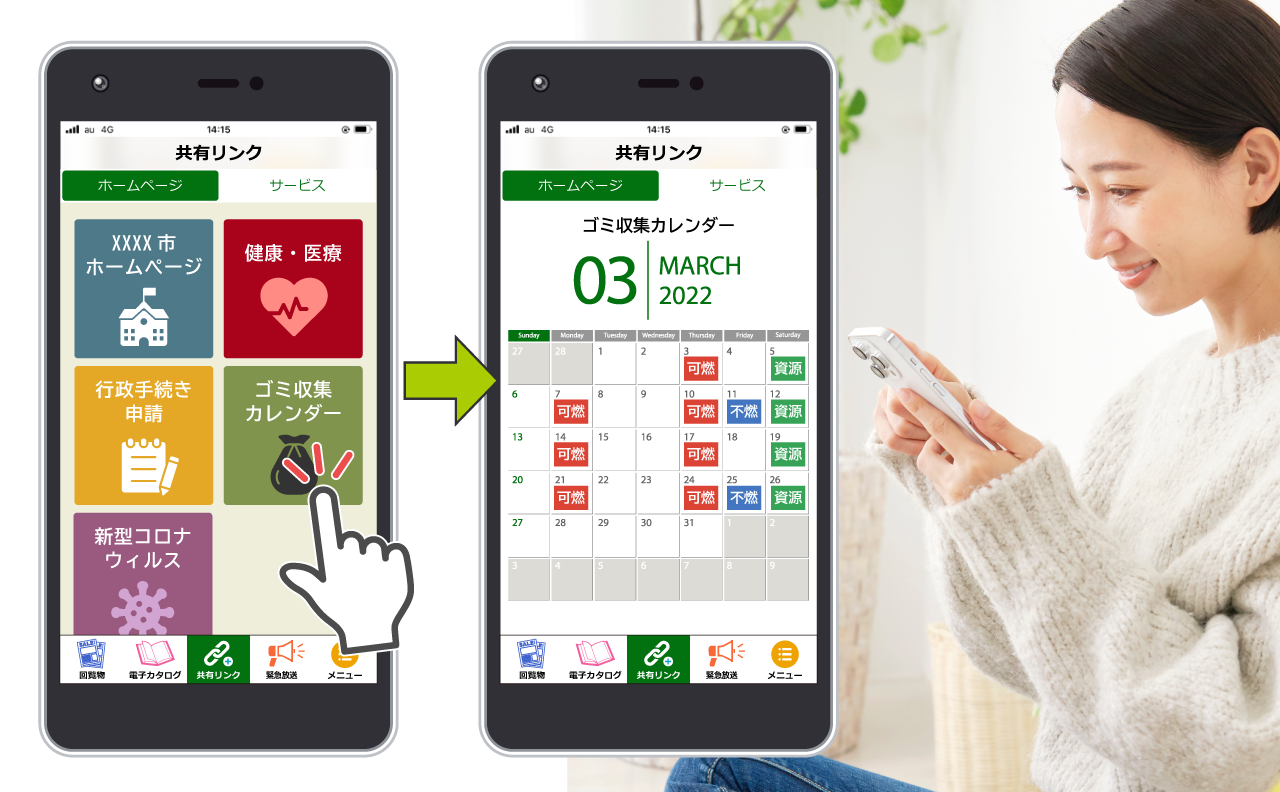 見たい情報へすばやくアクセスできるイメージ