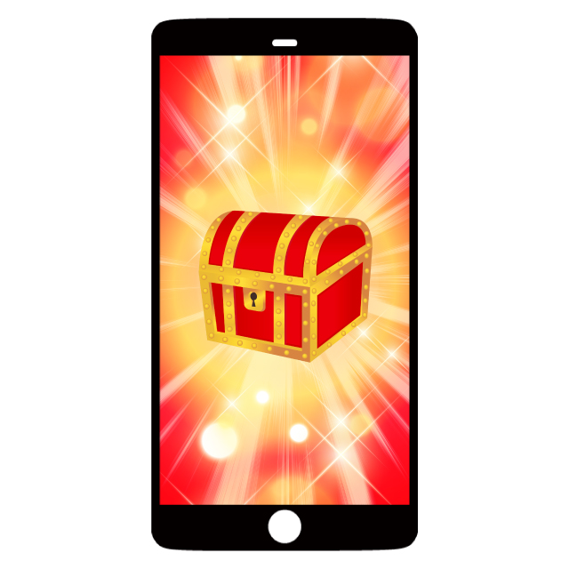 抽選演出スマートフォン表示画面