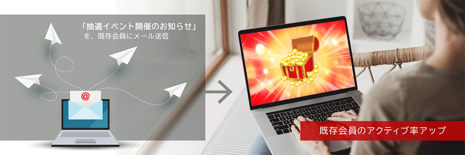 新規登録数・サイト訪問率・メルマガ開封率向上イメージ