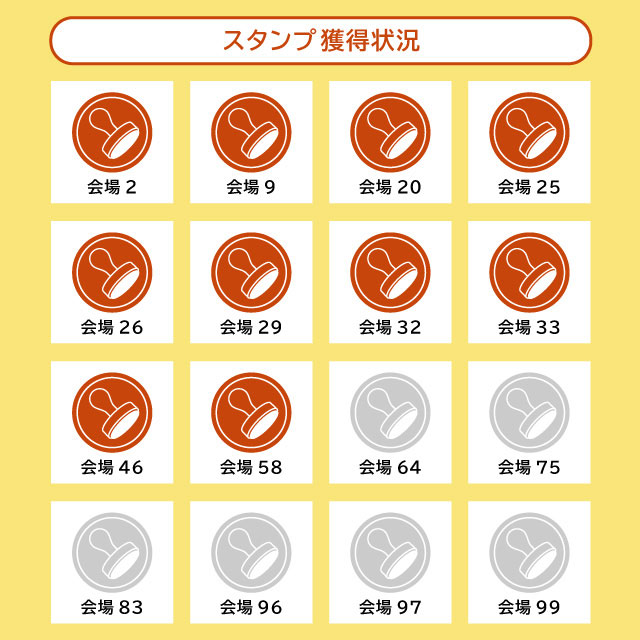 スタンプ10個で2回抽選